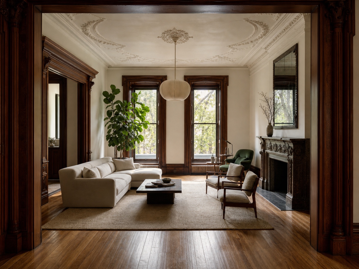 AI-generated Brooklyn concept for a brownstone.